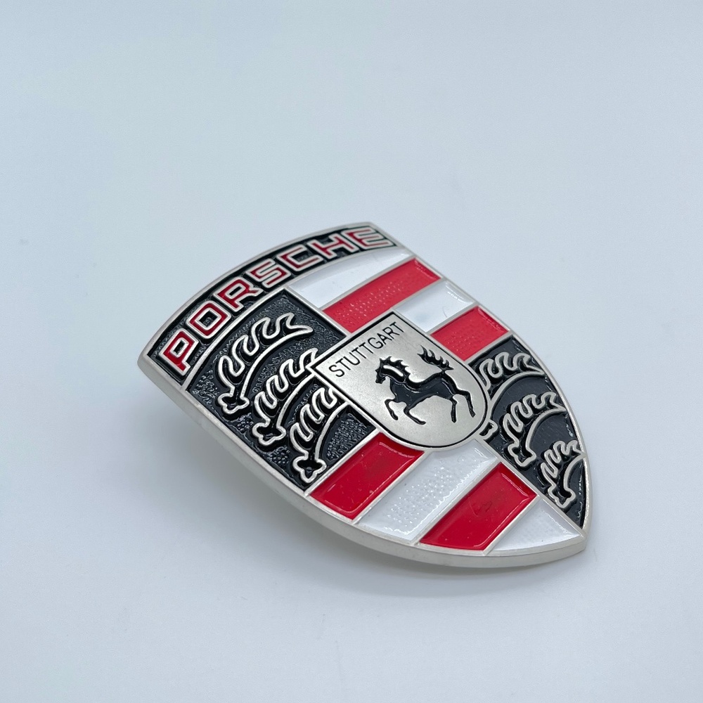 Refinished Hood Crest Emblem Badge fits porsche 911 993 996  RED & BLACK & WHITE